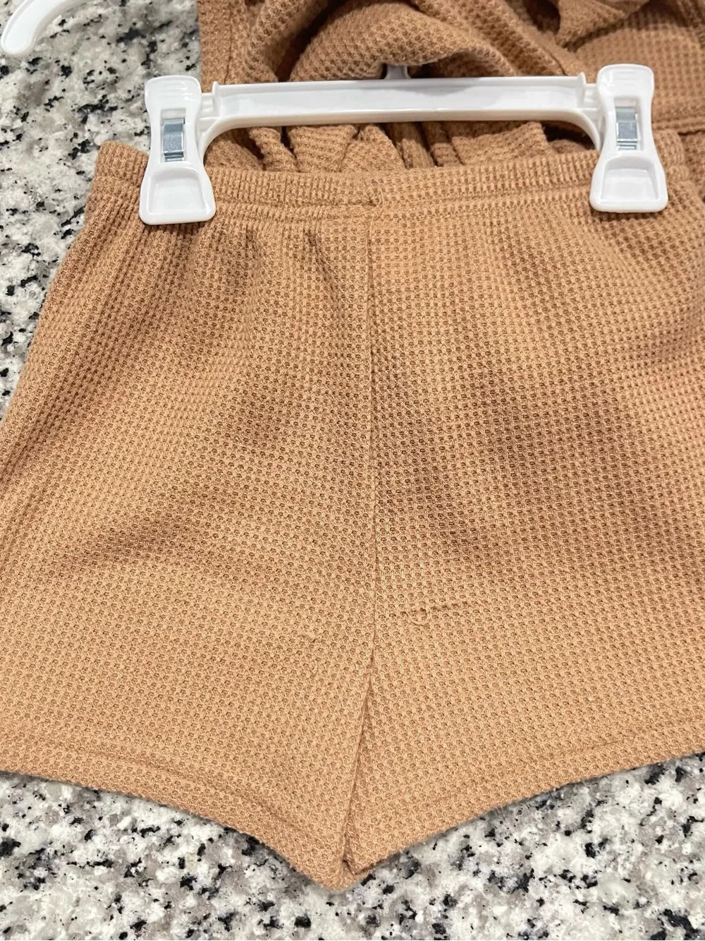 3 Pack Shein Size 2-3T | Waffle-Knit Tank & Short Set - Sage, Blue, Tan